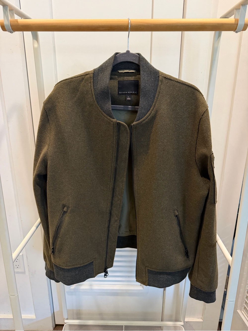 Banana Republic Italian Melton Bomber Jacket
